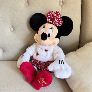 Disney Minnie Mouse Holiday Plush Stuffed Toy 16" Christmas 2015 Exclusive w/Tag